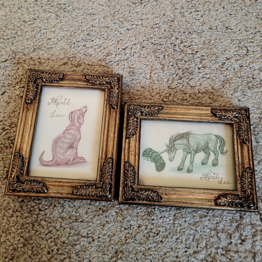 Don't Let The Beasties Escape This Book! Original illustration drawings framed